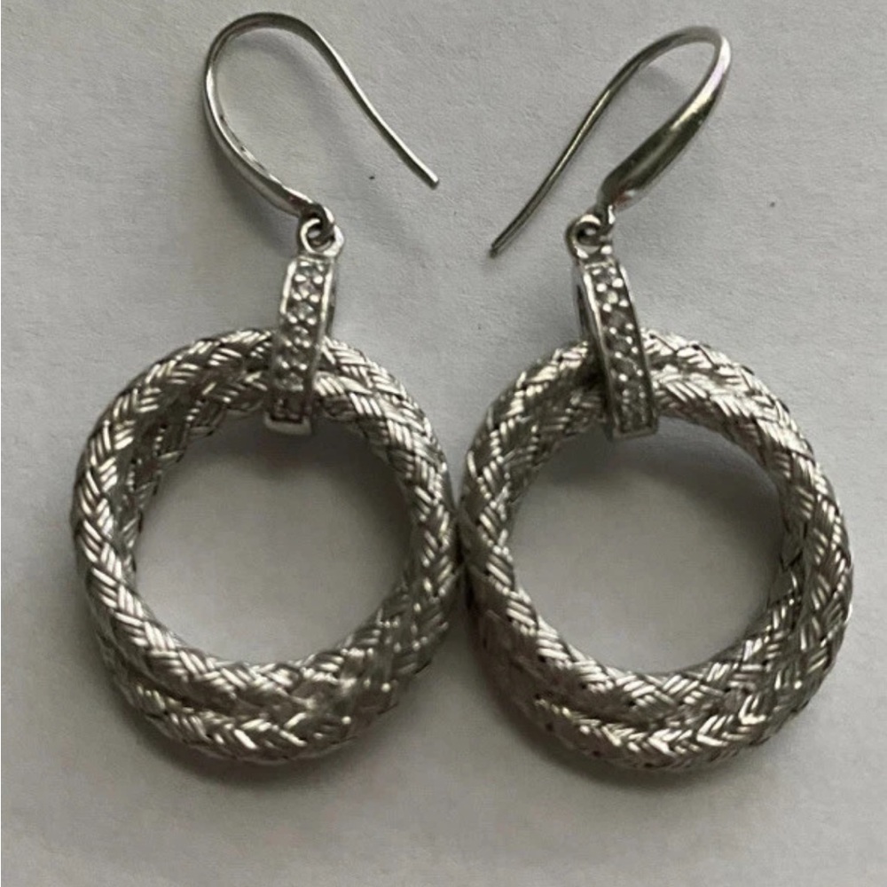 Charles Garnier - “Ravello” - Sterling Silver Dangle CZ Earrings